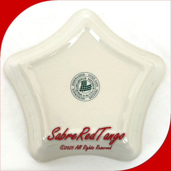 Longaberger 2001 Christmas Red Shining Star Basket Liner Protector Dish Stand - Picture 10 of 10
